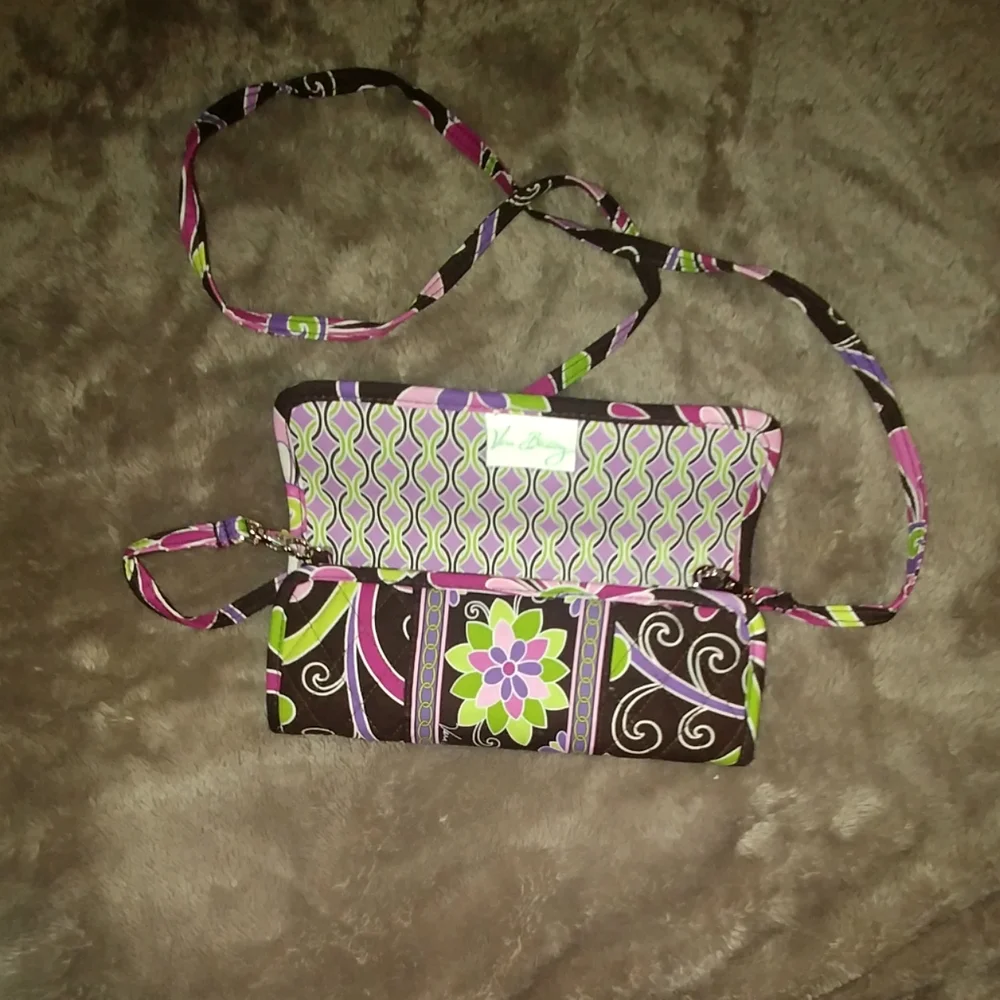 ππΏ EUC VERA BRADLEY CROSSBODY/WALLET - Picture 1 of 16